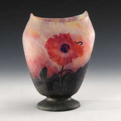 Vase mit Mohnblumendekor, Daum. 