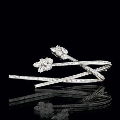 Juwelier Wilm. Exquisite Vintage Diamant-Brosche. - photo 1