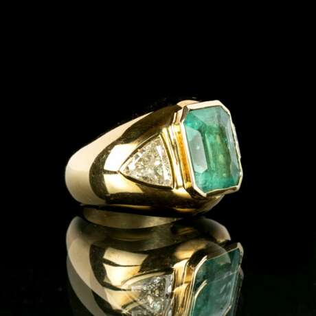 Hochkarätiger Smaragd-Diamant-Ring. - photo 2