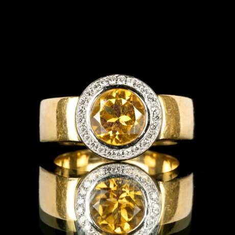 Citrin-Brillant-Ring. - Foto 1