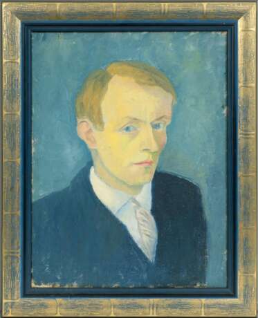 Reinhold Zulkowski (Bromberg 1899 - Hamburg 1966). Portrait mit Blau. - Foto 2