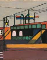 Alfred Kornberger (Wien 1933 - Wien 2002). Hamburg Hafen.