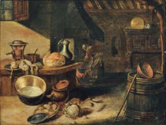 Willem Kalf (Rotterdam 1619 - Amsterdam 1693), in der Art des. In der Küche.