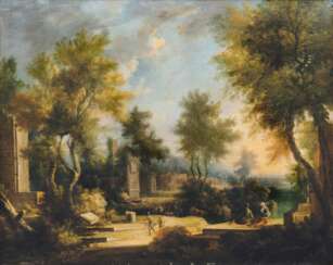 Gaspard Dughet (Rom 1615 - Rom 1675), Nachfolger. Arkadische Landschaft.