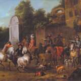 Barend Gael (Haarlem 1630 - Haarlem 1698), zugeschrieben. Rastende Jagdgesellschaft. - Foto 1