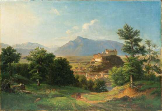 Eugen Krüger (Altona 1832 - Düsternbrook 1876). Die Festung Hohensalzburg. - Foto 1