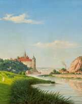 Carl Ludwig Jessen (Deezbüll bei Tondern 1833 - Deezbüll bei Tondern 1917). Meissen, die Albrechtsburg von Süden.
