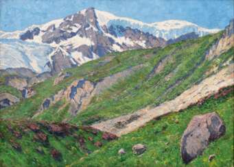Carl Arp (Kiel 1867 - Jena 1913). Monte Livrio mit Gletscher bei Franzenshöhe.