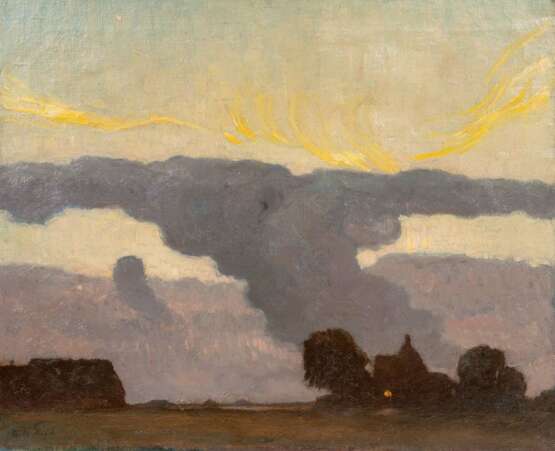 Otto Heinrich Engel (Erbach/Odenwald 1866 - Glücksburg 1949). Wolkenbildung an einem Herbstabend. - Foto 1