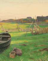 Hugo Köcke (Berlin 1876 - Westerland/Sylt 1956). Morgenstimmung auf Sylt.