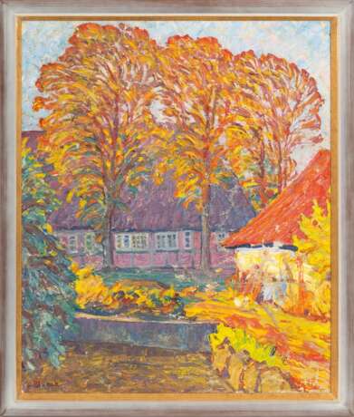 Heinrich Blunck-Heikendorf (Kiel 1891 - Kiel 1963). Bauernhof im Herbst. - Foto 2