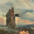 Franz Bunke (Schwaan 1857 - Weimar 1939). Windmühle in der Landschaft. - Auktionsarchiv