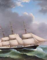 Peter Christian Holm & Lorenz Petersen (Flensburg 1803/ 1823 - Hamburg 1870/ 1888). Das Dreimastvollschiff Ferdinand Nies.
