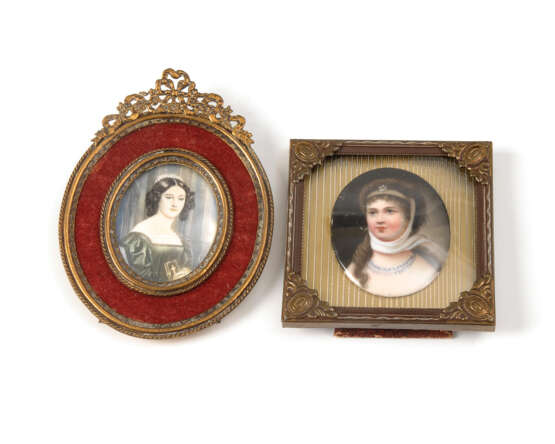 2 Miniaturen: Damenbildnisse. - Foto 1