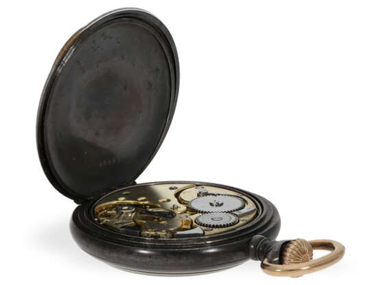 Taschenuhr: eiserne Taschenuhr mit Minutenrepetition, ca. 1915 - Foto 4