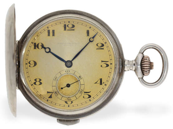 Taschenuhr: Silbersavonnette mit Viertelstundenrepetition, E. Leicht Mayer & Co. Luzerne, ca. 1930 - photo 1