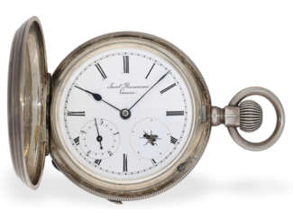 Taschenuhr: technisch interessante Savonnette mit 1/15-Sekunde, Jacot-Burmann Geneve, 1880
