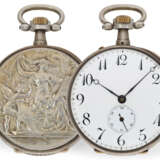 Taschenuhr: ausgesprochen schöne Jugendstil- Reliefuhr feinster Qualität, Ankerchronometer Louis Bottée - Foto 1