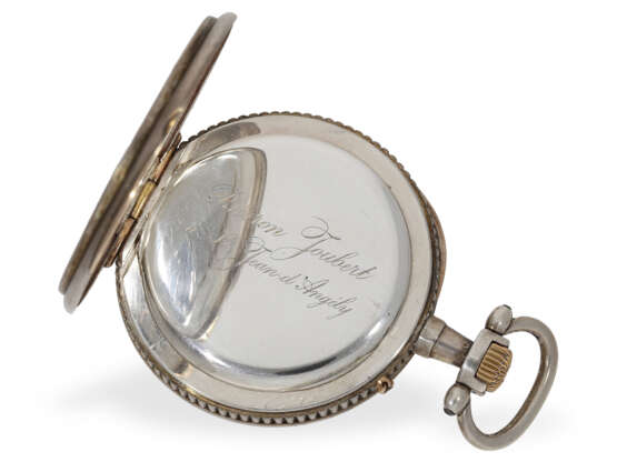Taschenuhr: ausgesprochen schöne Jugendstil- Reliefuhr feinster Qualität, Ankerchronometer Louis Bottée - Foto 3