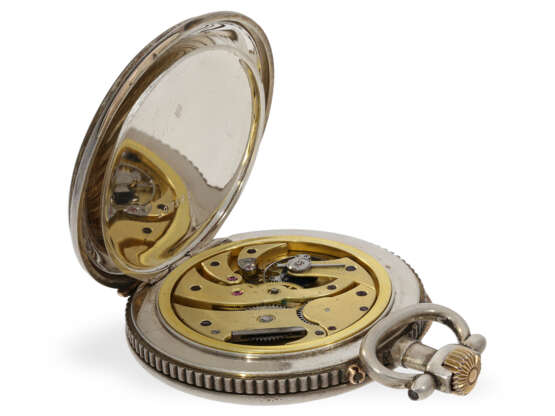 Taschenuhr: ausgesprochen schöne Jugendstil- Reliefuhr feinster Qualität, Ankerchronometer Louis Bottée - photo 4