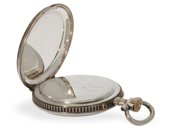 Taschenuhr: ausgesprochen schöne Jugendstil- Reliefuhr feinster Qualität, Ankerchronometer Louis Bottée - photo 5