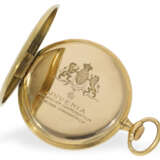 Taschenuhr: außergewöhnliche Gold/Emaille-Frackuhr von Juvenia mit Originalbox, ca. 1925 - Foto 4