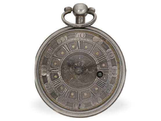 Taschenuhr: frühe, hochfeine englische Spindeluhr, Markham London 1720/1789 - photo 1