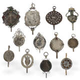 Uhrenschlüssel: umfangreiche Sammlung früher Taschenuhrenschlüssel, ca. 1750-1850 - Foto 3