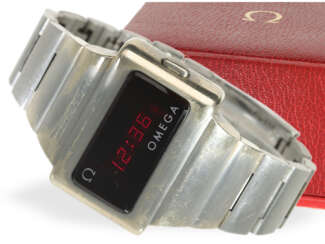 Armbanduhr: seltener vintage Omega Time Computer Ref. 196.0020, 70er-Jahre, Box & Papiere