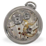 Taschenuhr: rare Longines Stahl Taschenuhr Ref. 3960, Art dèco 1938, mit Stammbuchauszug - photo 3