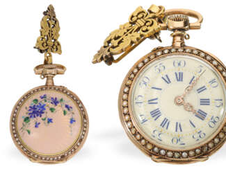 Taschenuhr/Anhängeuhr: seltene Vacheron & Constantin Gold/Emaille-Präzisionstaschenuhr, ca. 1897