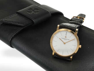 Armbanduhr: elegante vintage Herrenuhr, Vacheron & Constantin Ultra Thin Ref. 33093 mit Originaletui