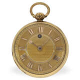 Taschenuhr: 18K Spindeluhr mit massiv goldenem Zifferblatt, De La Cour Chatham No.2915, HM 1820 - Foto 1