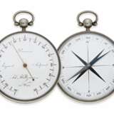 Taschenthermometer: bedeutendes, museales, frühes doppelseitiges Taschenthermometer mit Kompass, Johann Holtzmann in Wien, ca.1800 - photo 1