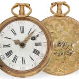 Taschenuhr mit seltener Repetition und sehr seltenem Prunkgehäuse, königl. Uhrmacher Baillon Paris, um 1750 - фото 1