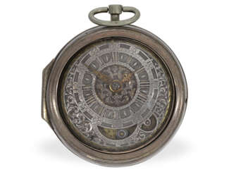 Taschenuhr: seltene englische Sackuhr mit Scheinpendel, John Bushman London, ca. 1690