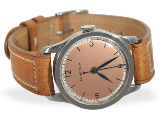 Armbanduhr: sehr seltene Longines Ref. 3861 mit 2-colour "Salmon-Dial", Stammbuchauszug, 1941 - photo 5