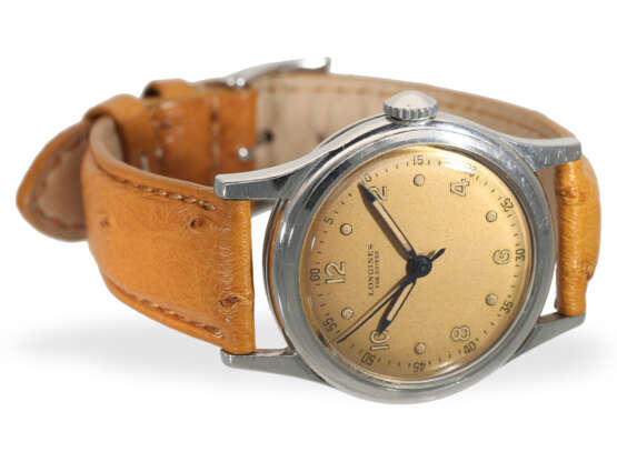 Armbanduhr: seltene Stahl-Longines mit Zentralsekunde, Referenz 5697, Stammbuchauszug, 1950 - фото 5