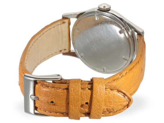 Armbanduhr: seltene Stahl-Longines mit Zentralsekunde, Referenz 5697, Stammbuchauszug, 1950 - Foto 6
