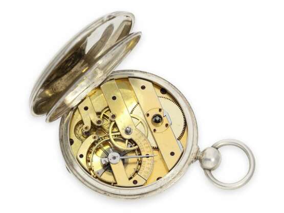 Taschenuhr: seltenes und hochinteressantes, ganz frühes französisches Taschenchronometer von Vissiere, Uhrmacher der Kaiserlichen Marine, No.16, ehemaliger Adelsbesitz, ca.1845 - фото 4