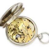 Taschenuhr: seltenes und hochinteressantes, ganz frühes französisches Taschenchronometer von Vissiere, Uhrmacher der Kaiserlichen Marine, No.16, ehemaliger Adelsbesitz, ca.1845 - Foto 4