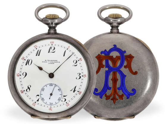 Taschenuhr: feines Ankerchronometer, Schuluhr Robert Tournaire, Uhrmacherschule Genf 1918 - photo 1