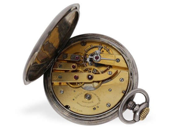 Taschenuhr: feines Ankerchronometer, Schuluhr Robert Tournaire, Uhrmacherschule Genf 1918 - Foto 2