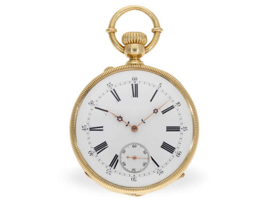 Taschenuhr: hochfeines, schweres französisches Ankerchronometer, Abram Henri Guyot, ca.1870 - Foto 1