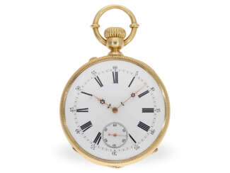 Taschenuhr: hochfeines, schweres französisches Ankerchronometer, Abram Henri Guyot, ca.1870