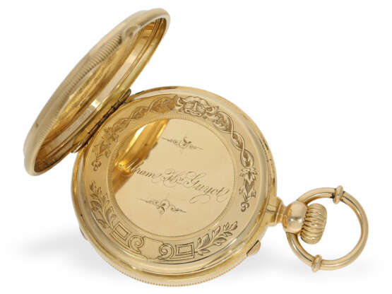 Taschenuhr: hochfeines, schweres französisches Ankerchronometer, Abram Henri Guyot, ca.1870 - Foto 3