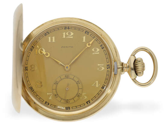 Taschenuhr: schweres Zenith Chronometer, Spitzenqualität "Prima 21 Steine", ca. 1920 - photo 1