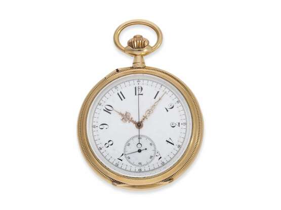 Taschenuhr: früher französischer Chronograph, Taschenchronometer von exquisiter Qualität, N. Crouille Amiens No.5314, ca. 1890 - фото 1
