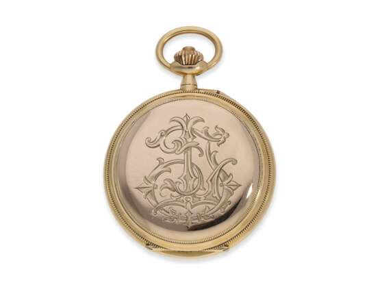 Taschenuhr: früher französischer Chronograph, Taschenchronometer von exquisiter Qualität, N. Crouille Amiens No.5314, ca. 1890 - Foto 6