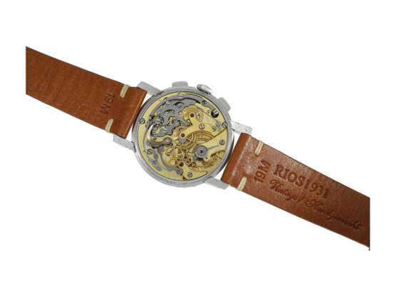 Armbanduhr: hochfeiner, astronomischer oversize Chronograph, Universal Genève "Tri-Compax" Jumbo, Ref. 22541, ca.1944/45 - Foto 2